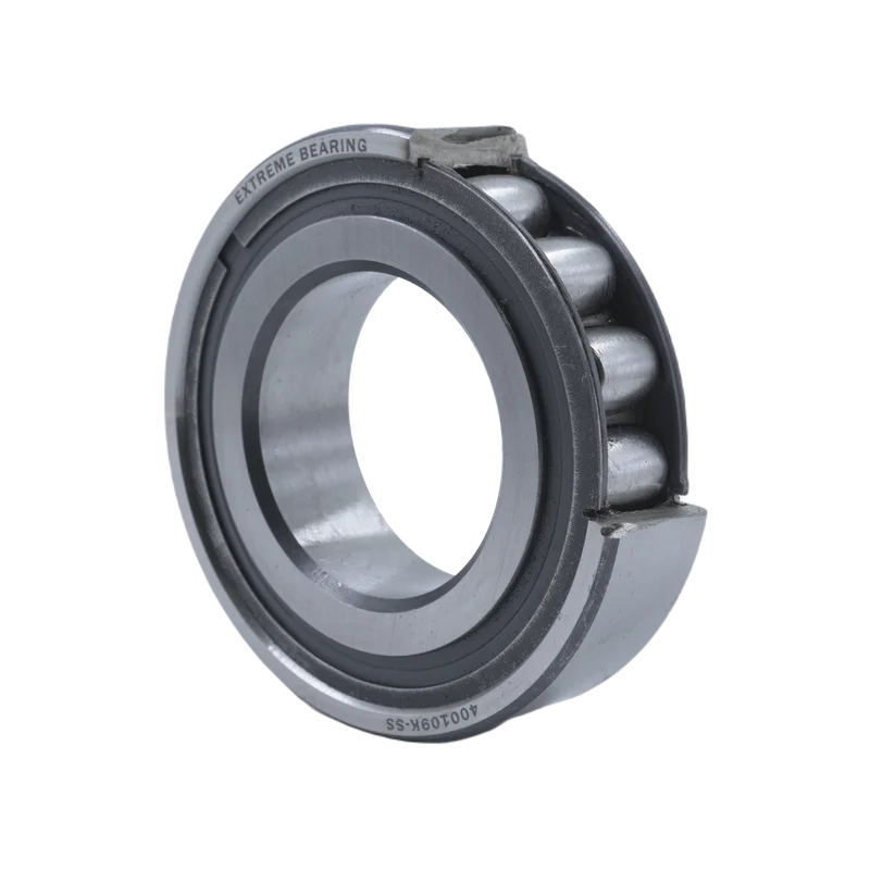 Single-row roller bearing in a stainless steel Extreme Bearing unit